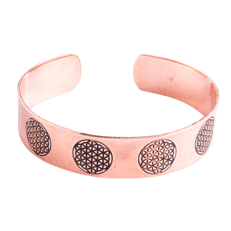 Koperen armband - Flower of Life