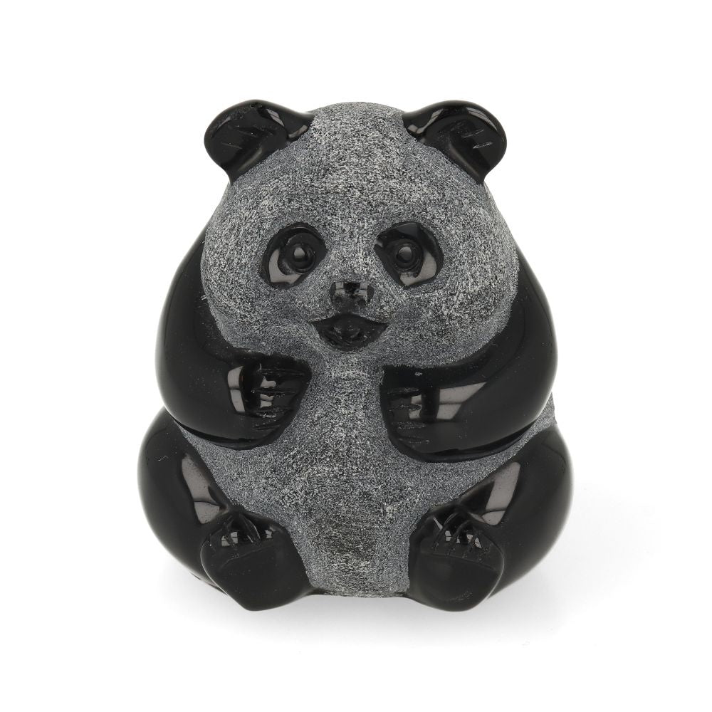 Panda Zwarte Obsidiaan - 2