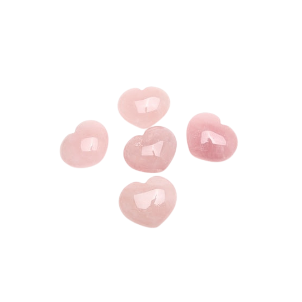 Rozenkwarts Hartje trommelsteen -1