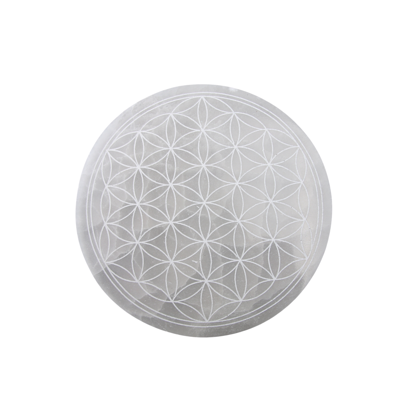 Seleniet oplaad schijf flower of life 12,5 cm