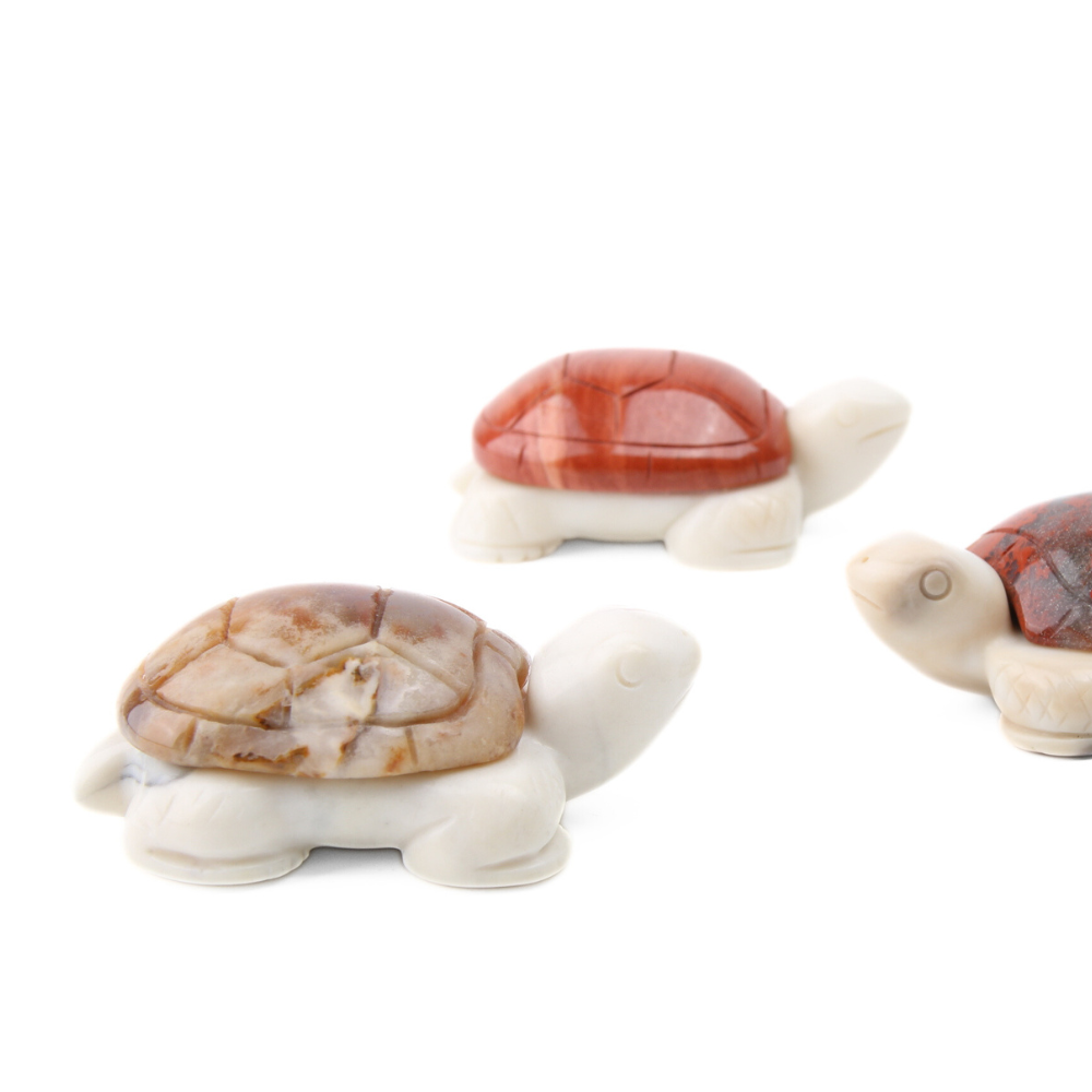 Chalcedoon Jaspis met Jade Ivory Schildpad - 7