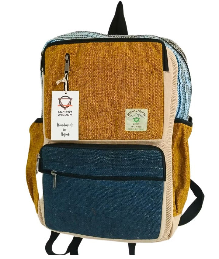 Hennep Adventure rugtas  -  Teal & Tumeric