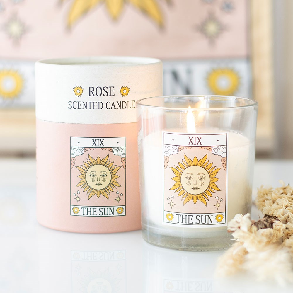 Geurkaars - The Sun Vintage Tarot Rose