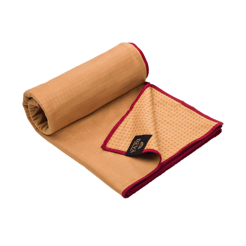 Deva Yoga -  Yoga  Handdoek - Dark Yellow Mandala