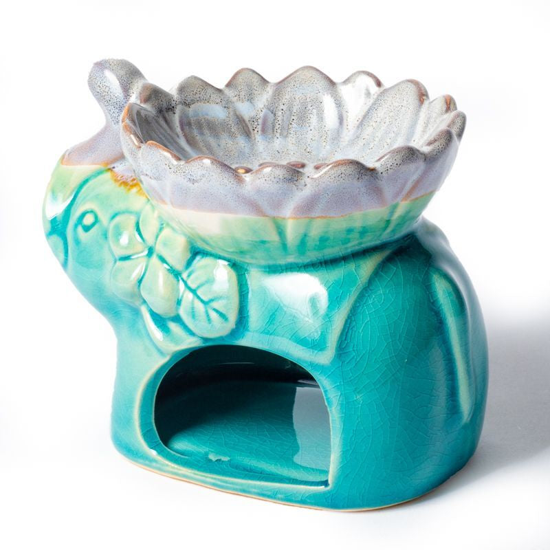 Olieverdamper & aromabrander olifant turquoise