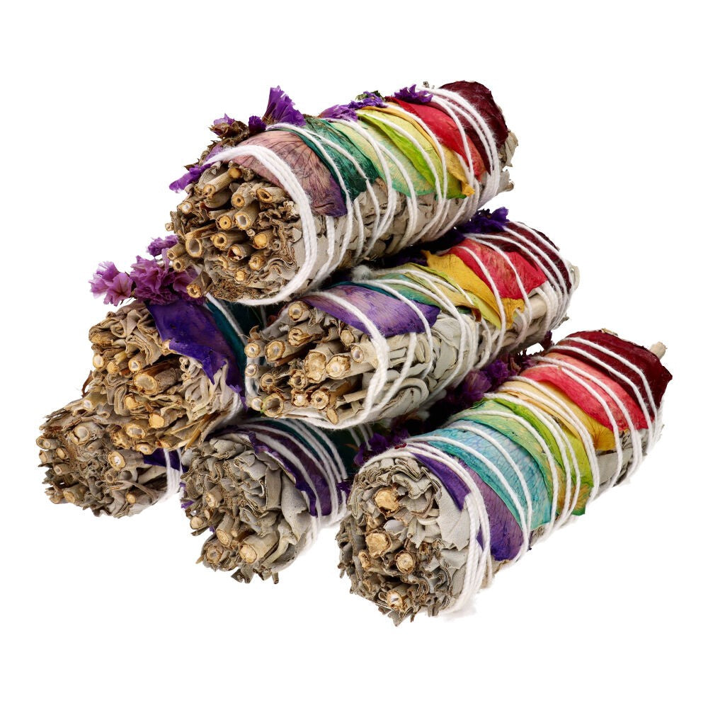 Witte salie smudge stick met chakra