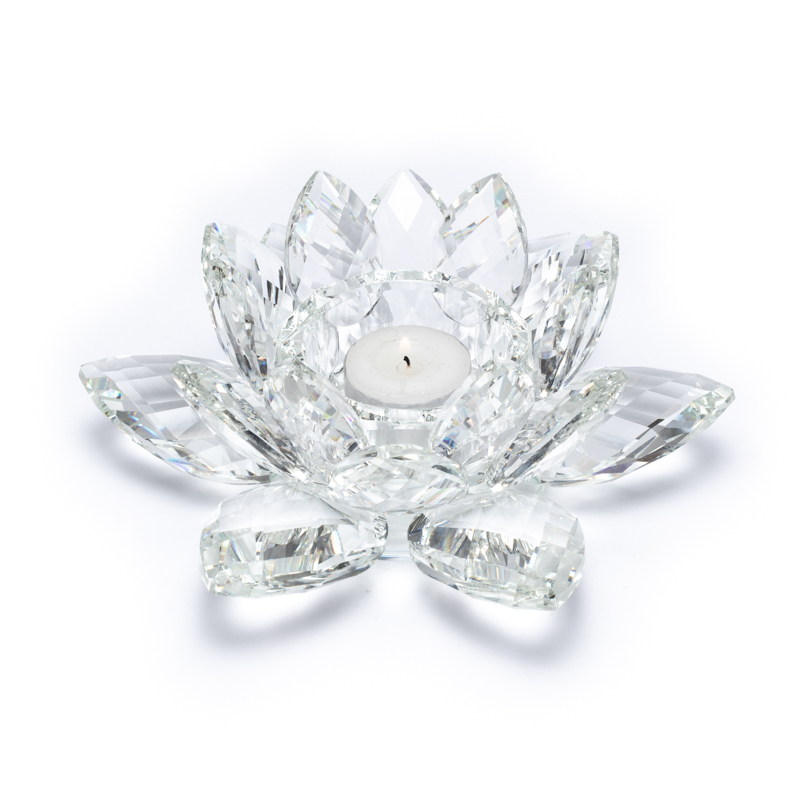 Lotus kaarshouder kristal L