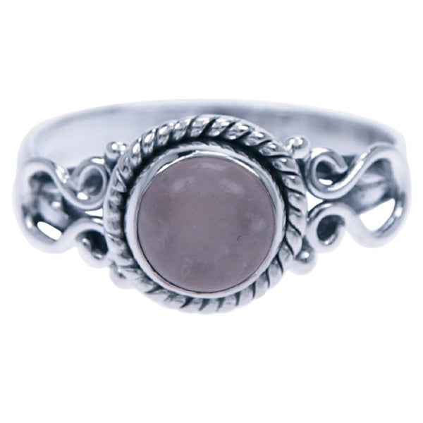 Zilveren ring Rozenkwarts 5