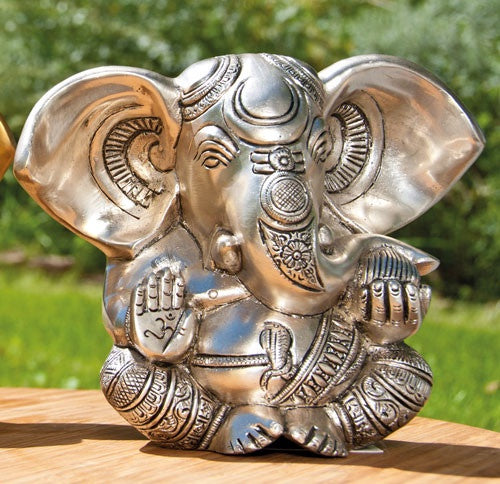 Ganesha silver plated 13 cm