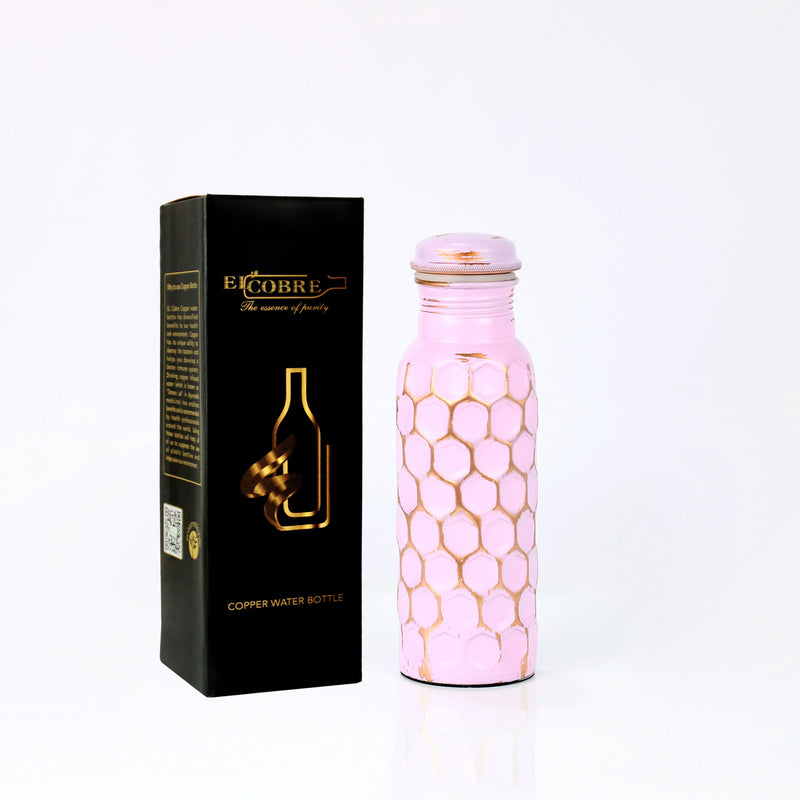 Koperen Drinkfles Pink Diamond 700ml