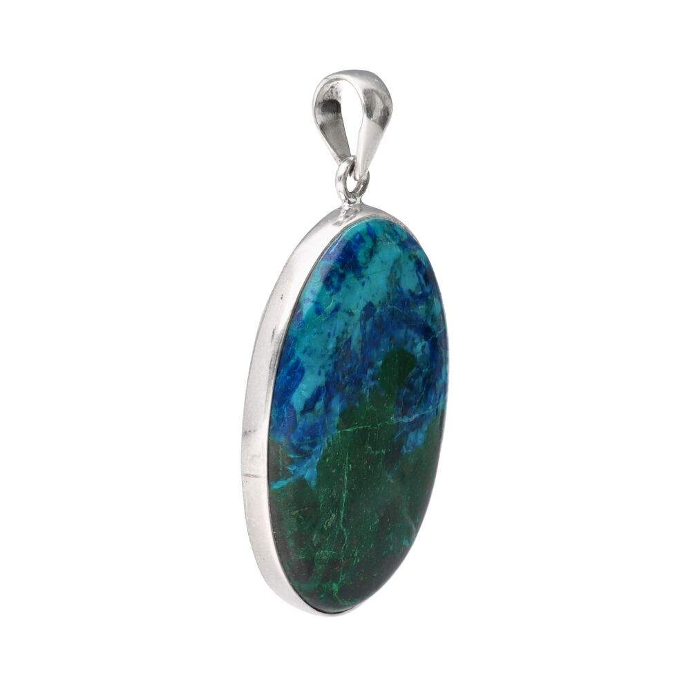 Chrysocolla Zilveren 925 Hanger - A