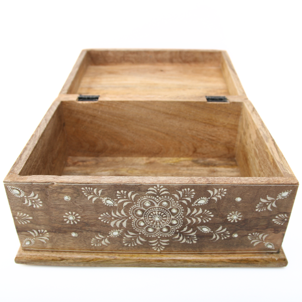 Houten kistje rood large