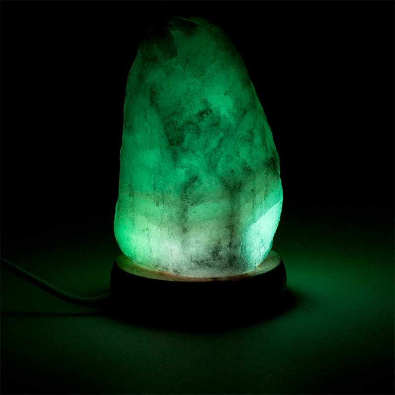 Mini Mood zoutlamp ruw USB + LED