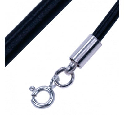 Zilver collier Rubber 2.0mm