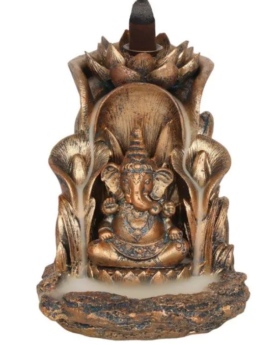 Bronze Ganesh Backflow Wierookbrander