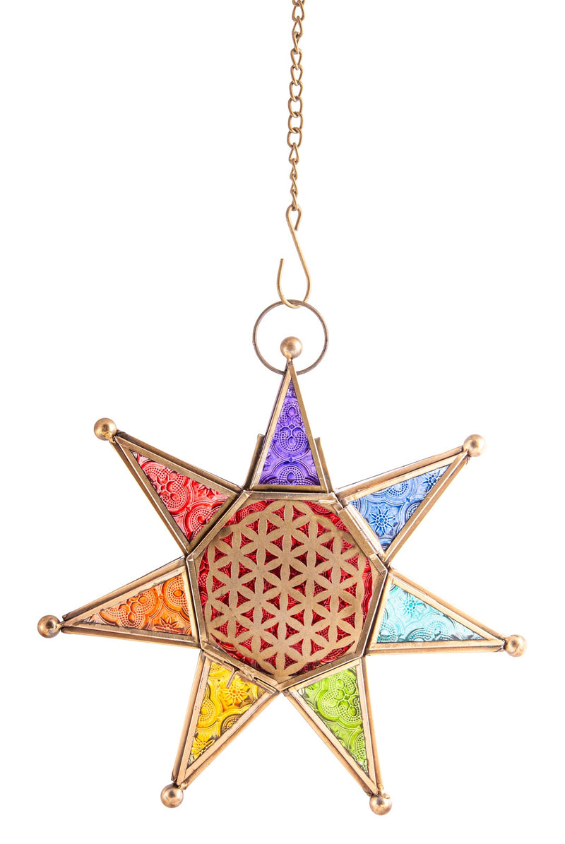 Oriental Light Chakra Star with chain