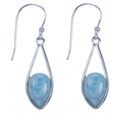 Zilveren oorbellen Larimar - 6