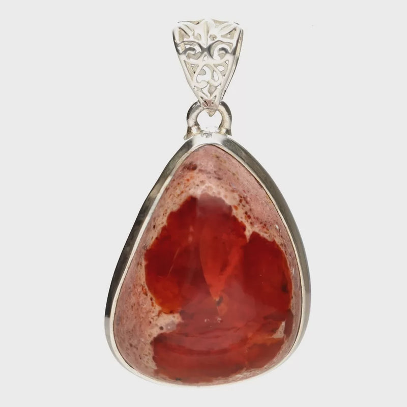 Zilveren 925 Hanger Vuuropaal - B