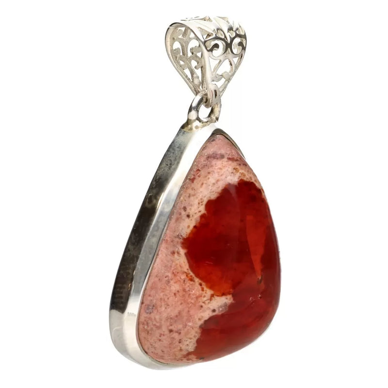 Zilveren 925 Hanger Vuuropaal - B