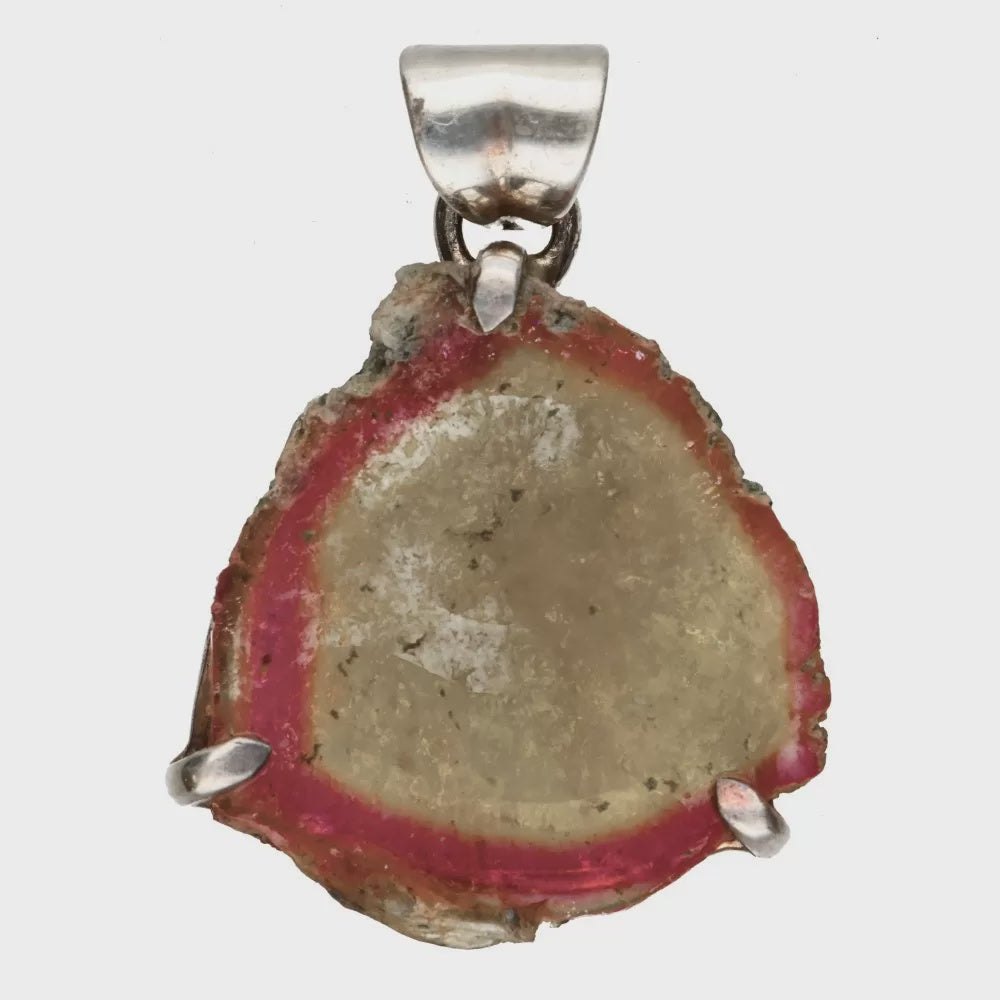 Zilveren 925 Hanger Watermeloen Toermalijn  - A