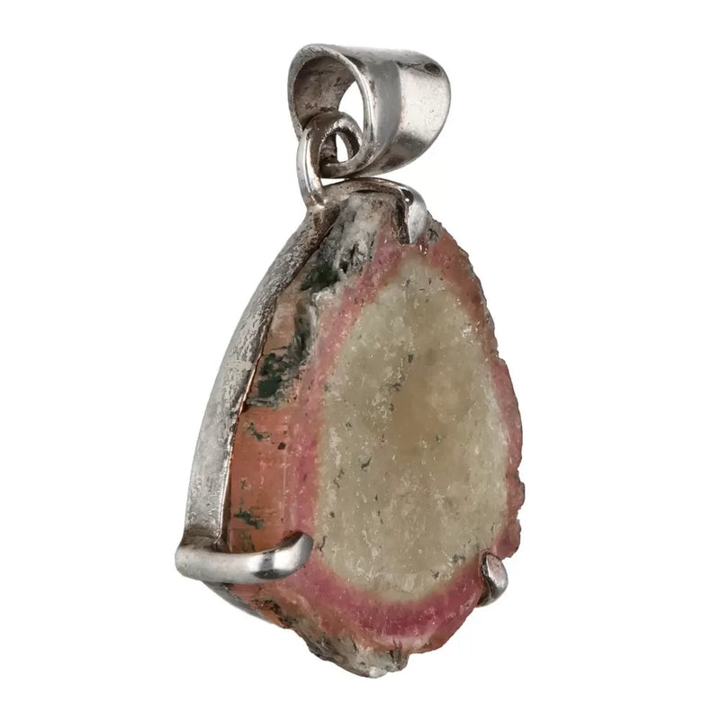 Zilveren 925 Hanger Watermeloen Toermalijn  - A